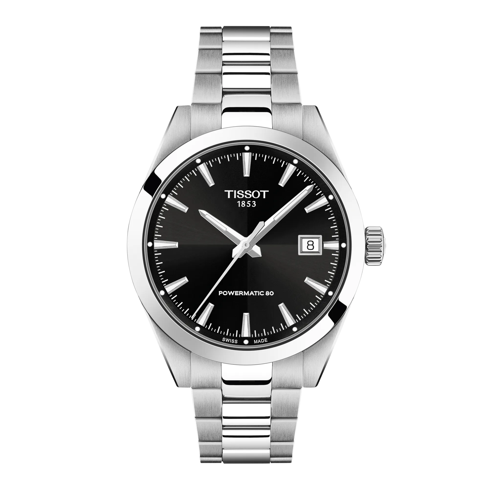 Front view of the watch Tissot Gentleman 38mm