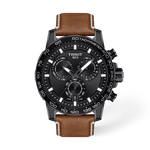 มุมมองด้านหน้าของนาฬิกา Tissot Supersport Chrono 45.5mm พร้อมเงา