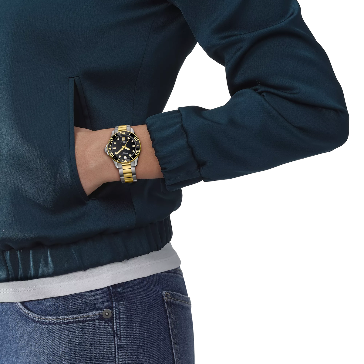 Женские часы Tissot Seastar 1000 36 мм, цвет: Чёрный / Серый, вариант 1 — фото 3