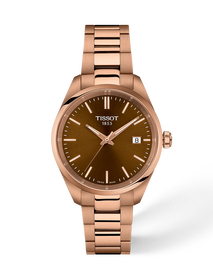 Vista frontal del reloj Tissot PR 100 34mm con sombra