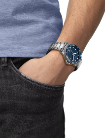 Simulation of the watch Tissot Seastar 1000 40mm on a wrist