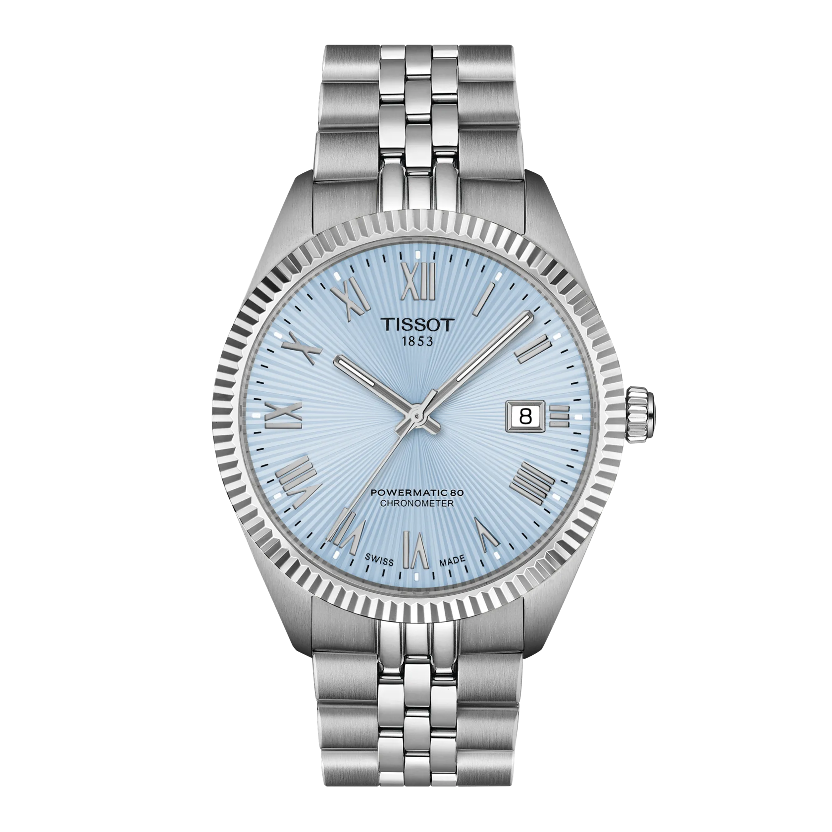 Vista frontal del reloj Tissot Ballade 39mm