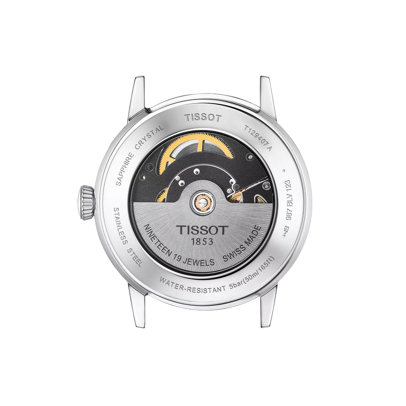 Back view of the watch case Tissot Classic Dream Swissmatic