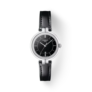 มุมมองด้านหน้าของนาฬิกา Tissot Flamingo พร้อมเงา