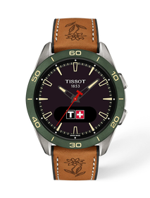 Vorderansicht der Uhr Tissot T-Touch Connect Sport ESAF 2025 43.75mm mit Schatten