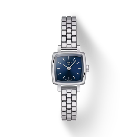 Front view of the watch Tissot Lovely Square 20x20mm with shadow