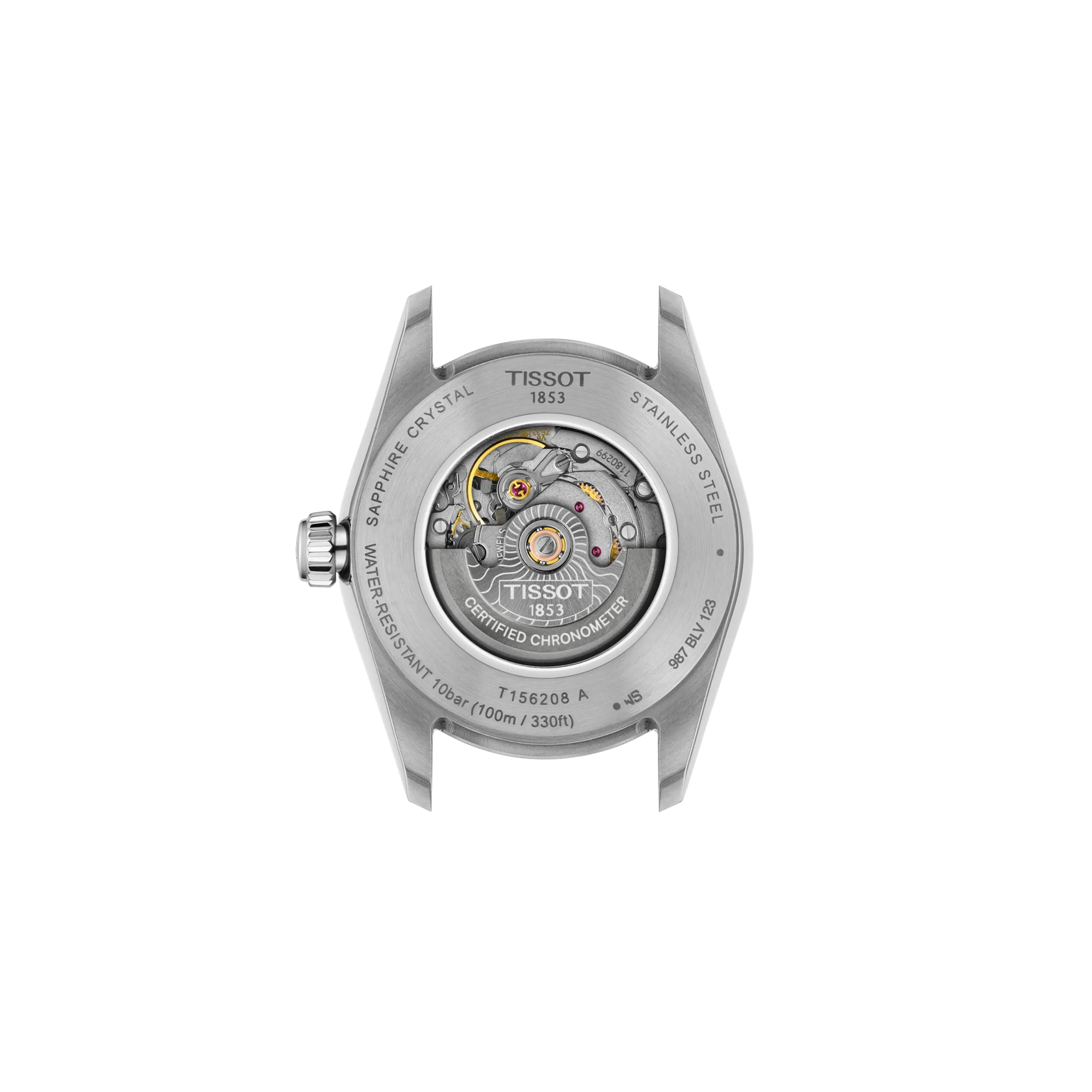 Vue arri&egrave;re du bo&icirc;tier de la montre Tissot Ballade 30mm