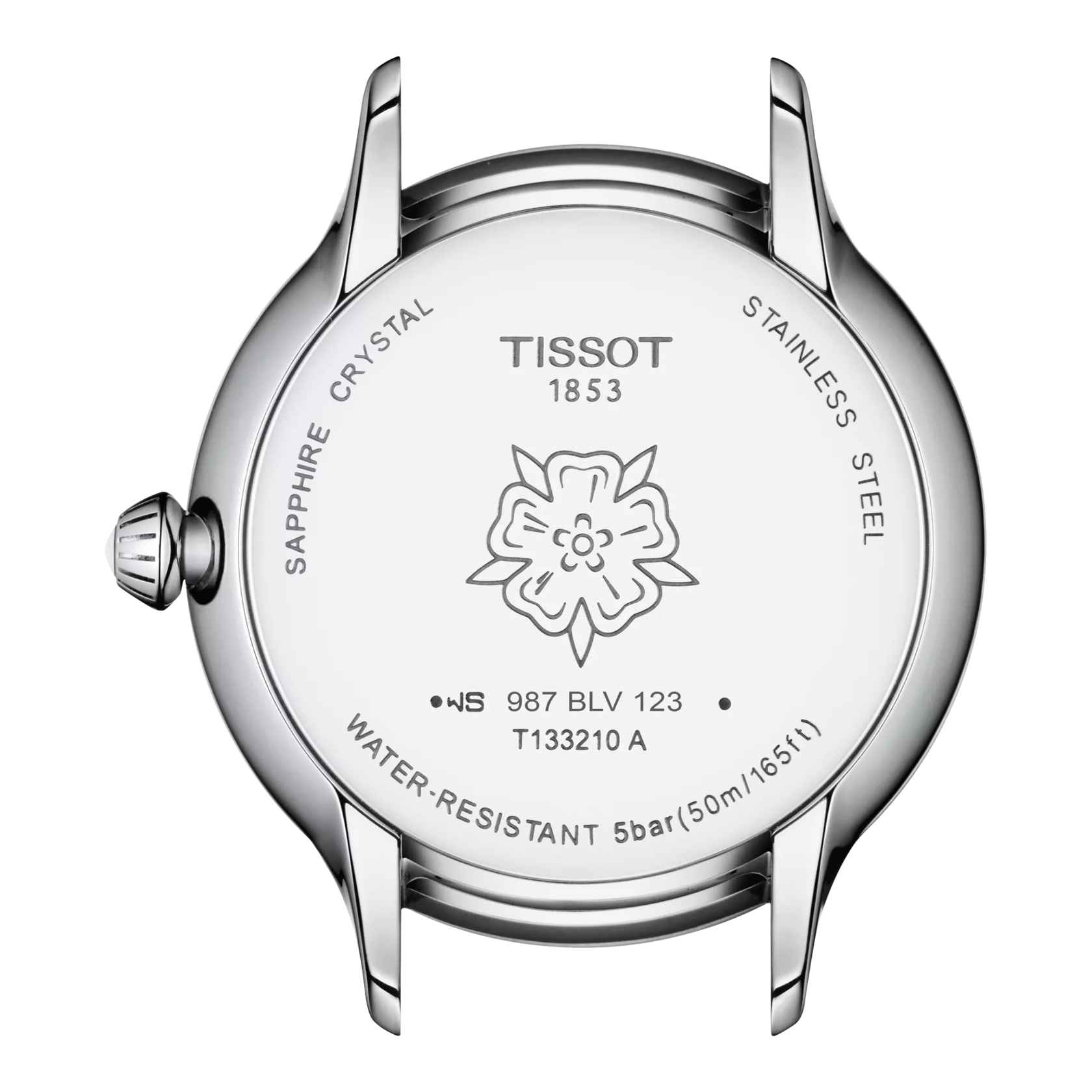 Vista posterior de la caja del reloj Tissot Odaci-T