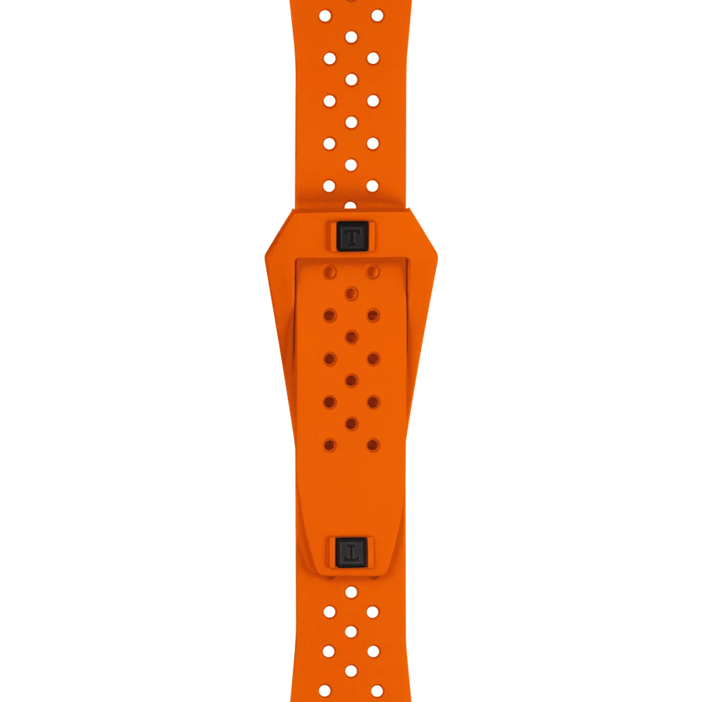 Zoom on Bracelet Officiel Tissot Sideral Caoutchouc Orange