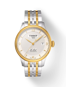 Front view of the watch Tissot Le Locle Automatic COSC with shadow