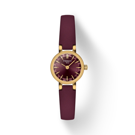 Front view of the watch Tissot Lovely Round 19.5mm with shadow
