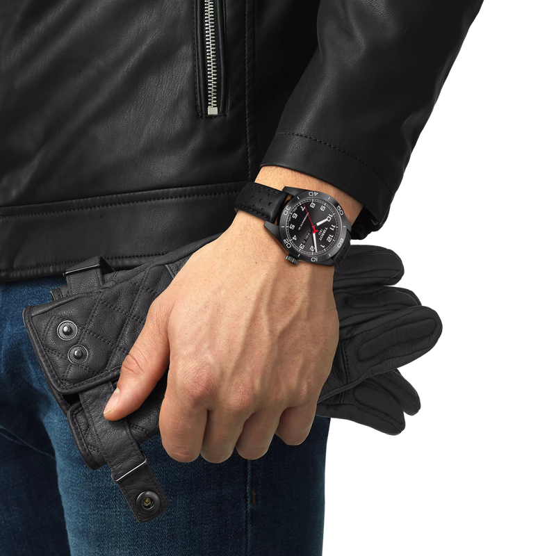 Simulation of the watch Tissot PRS 516 Powermatic 80 on a wrist