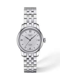 Vista frontal del reloj Tissot Le Locle 29mm con sombra