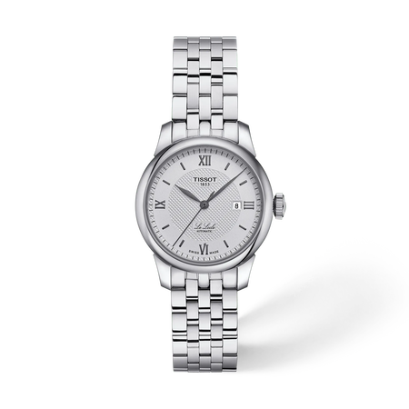 Front view of the watch Tissot Le Locle 29mm with shadow