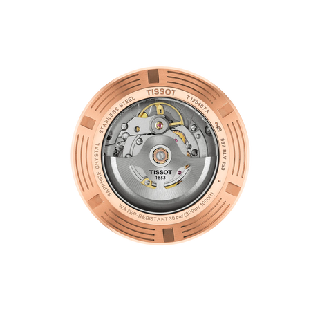Back view of the watch case Tissot Seastar 1000 Powermatic 80