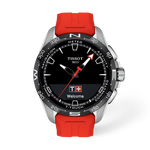 Front view of the watch Tissot T-Touch Connect Solar 47.5mm with shadow