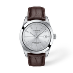 Front view of the watch Tissot Gentleman 40mm with shadow