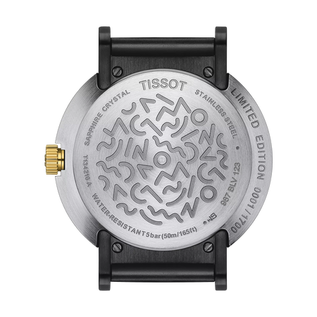 Back view of the watch case Tissot Heritage Memphis Lady