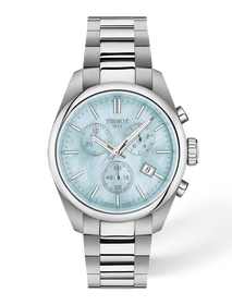 Front view of the watch Tissot PR 100 36mm with shadow