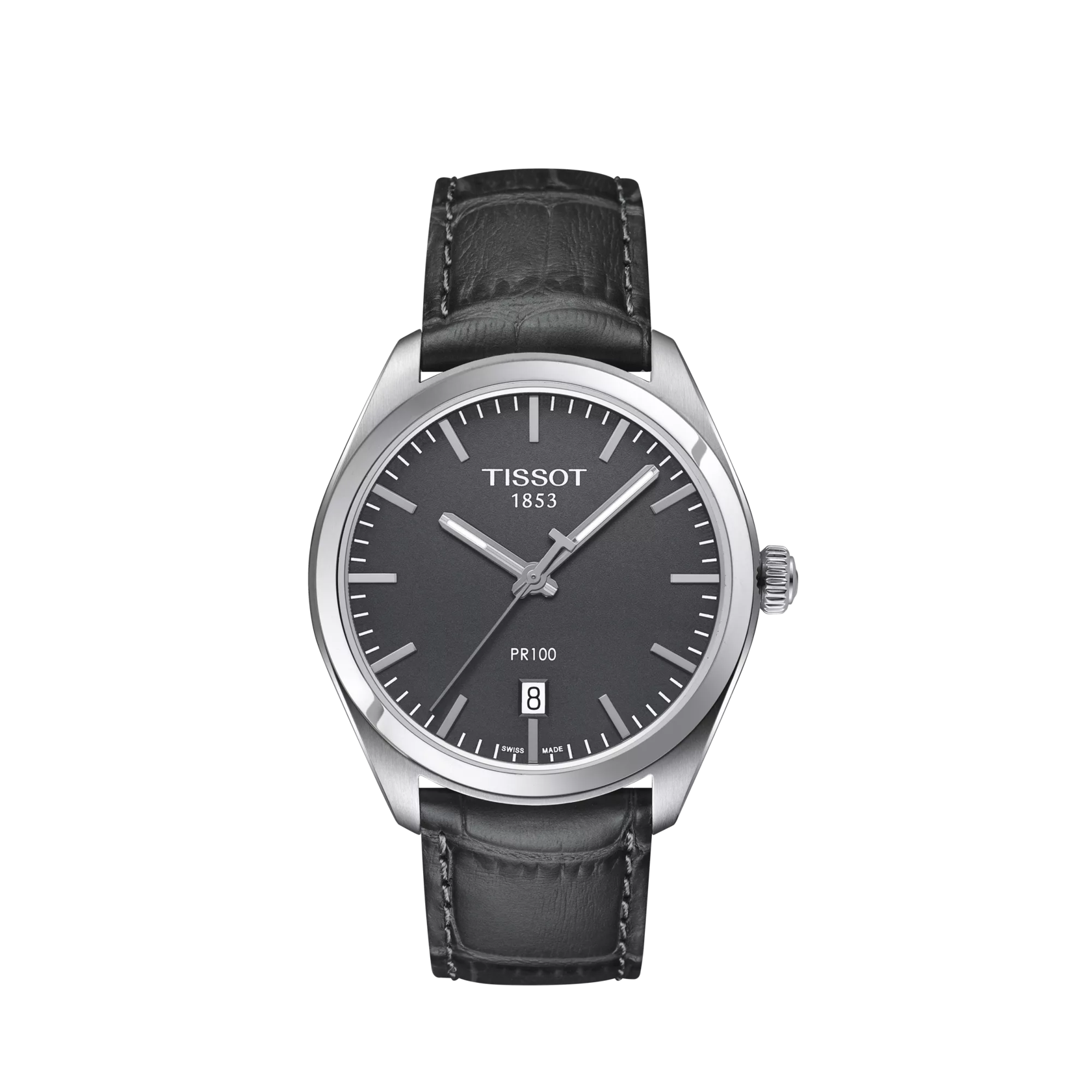 Front view of the watch Tissot PR 100