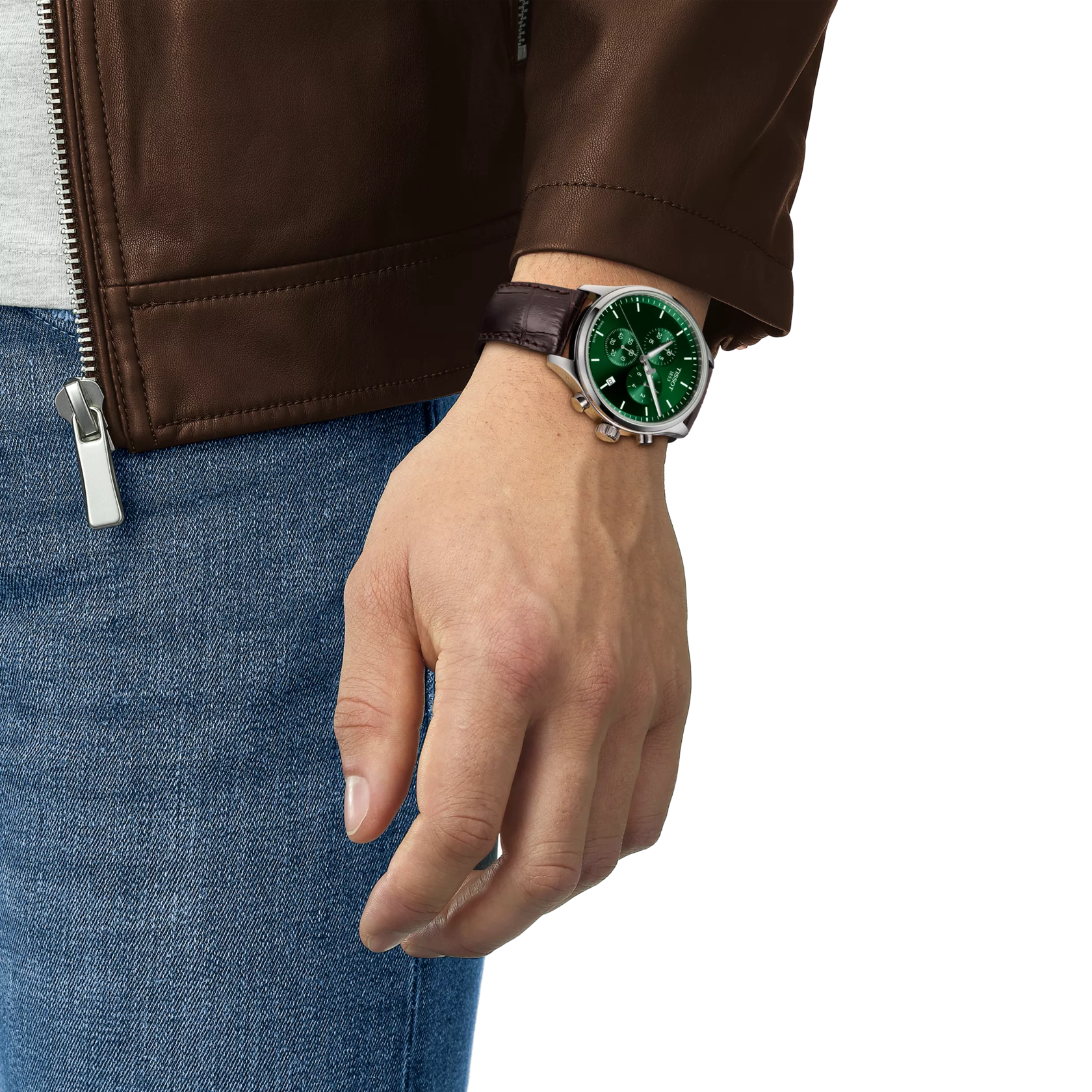 Simulation of the watch Tissot Chrono XL Classic on a wrist