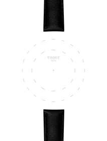 Focus on the lugs of Tissot Official Black Synthetic Strap Lugs 16 mm