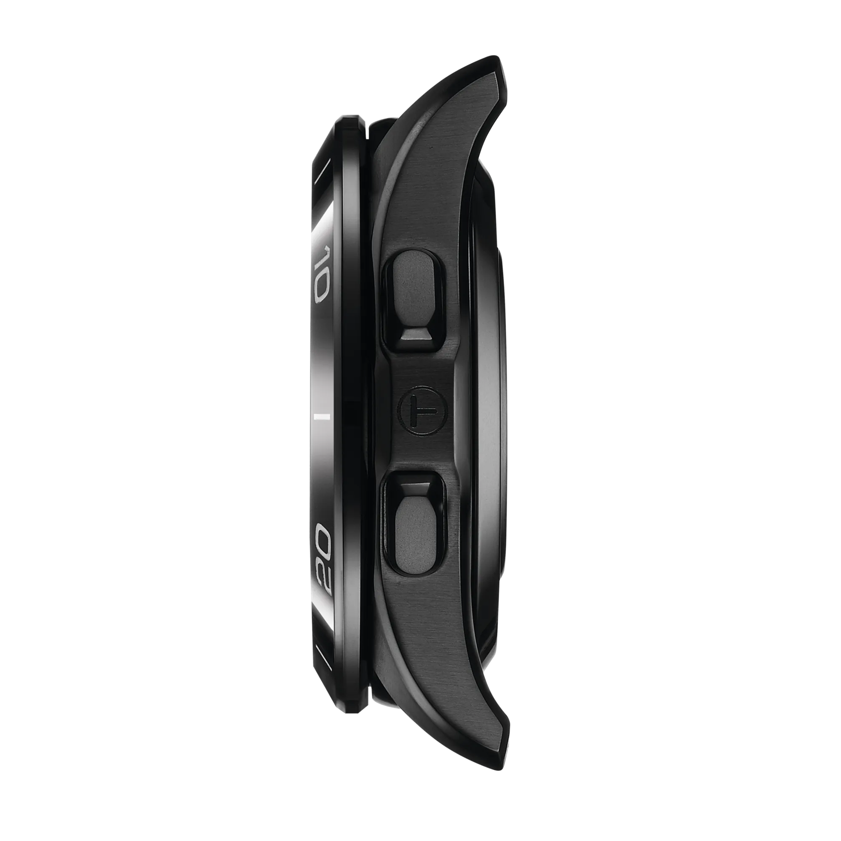Profile view of the watch case Tissot T-Touch Connect Sport 43.75mm