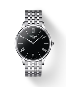 Front view of the watch Tissot Tradition 5.5 with shadow