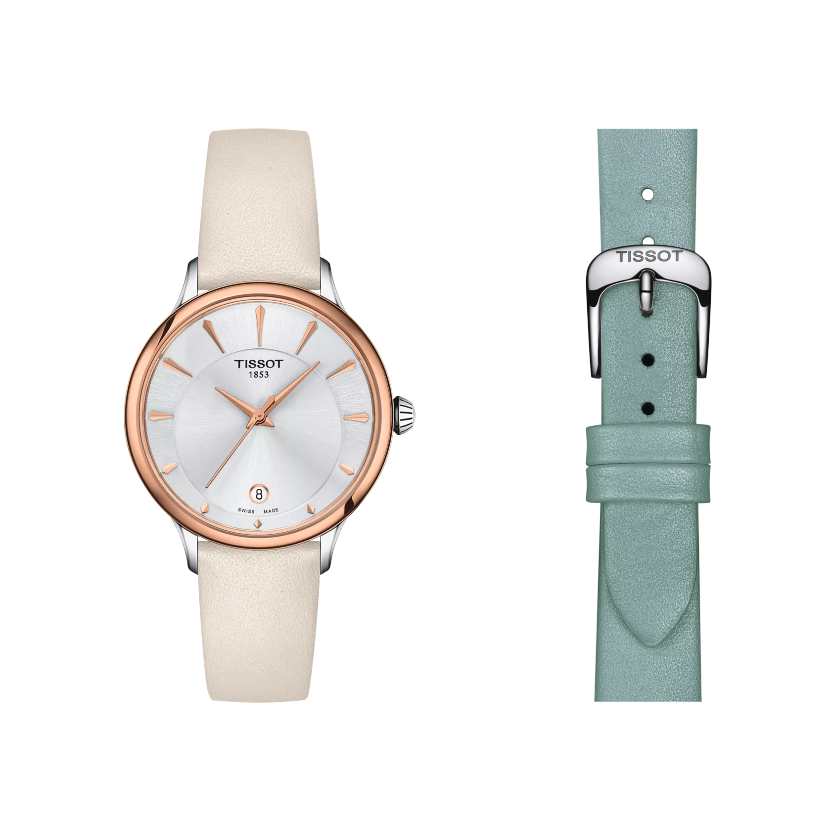 Front view of the watch Tissot Odaci-T with additional bracelet