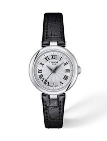 Front view of the watch Tissot Bellissima 26mm with shadow