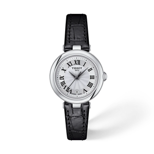 Vorderansicht der Uhr Tissot Bellissima 26mm mit Schatten