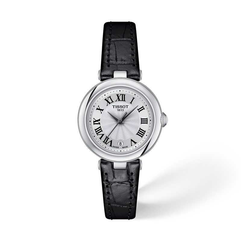 Front view of the watch Tissot Bellissima 26mm with shadow