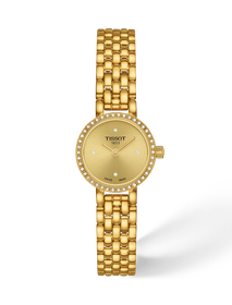 Front view of the watch Tissot Lovely Round 19.5mm with shadow