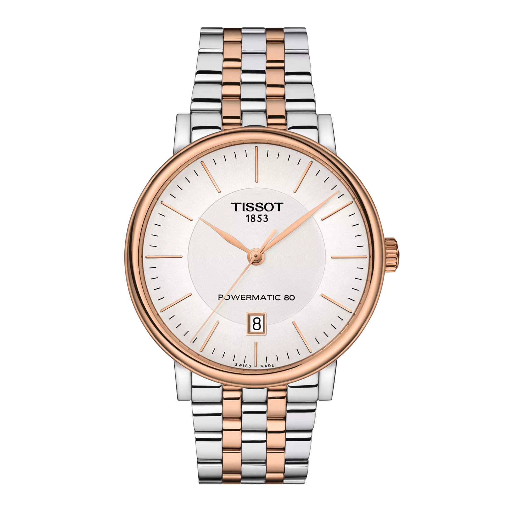 Front view of the watch Tissot Carson Premium 40mm