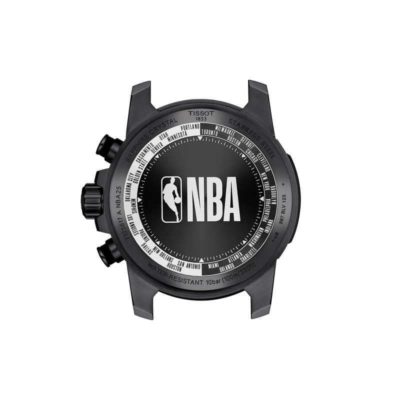 시계 케이스 뒷면 보기 티쏘 슈퍼스포츠 NBA 스페셜 에디션