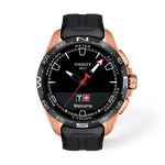 Vue de face de la montre Tissot T-Touch Connect Solar 47.5mm avec ombre