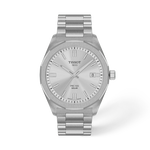 Vue de face de la montre Tissot PRC 100 Solar 39mm avec ombre