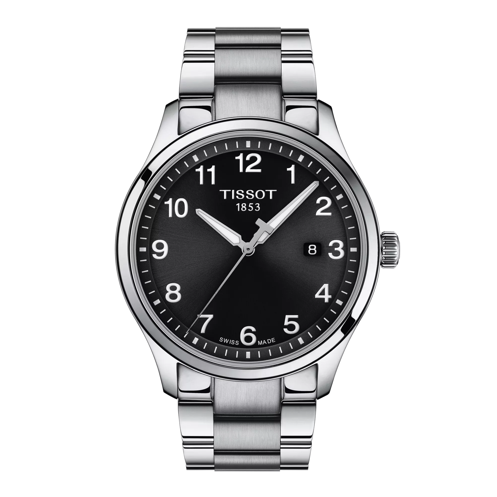 Front view of the watch Tissot Gent XL Classic