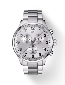 Front view of the watch Tissot Chrono XL Classic with shadow