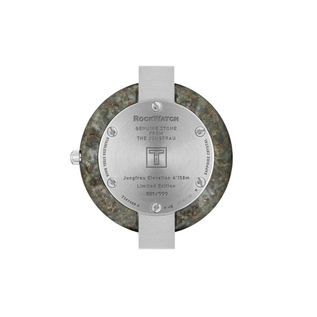 Back view of the watch case Tissot Rockwatch 38mm