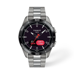 Front view of the watch Tissot T-Touch Connect Sport 43.75mm with shadow