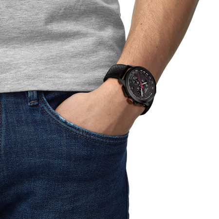 Simulation of the watch Tissot T-Race Cycling Giro d'Italia  2022 Special Edition on a wrist