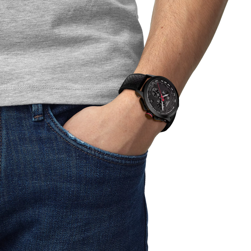 Simulation of the watch Tissot T-Race Cycling Giro d'Italia  2022 Special Edition on a wrist