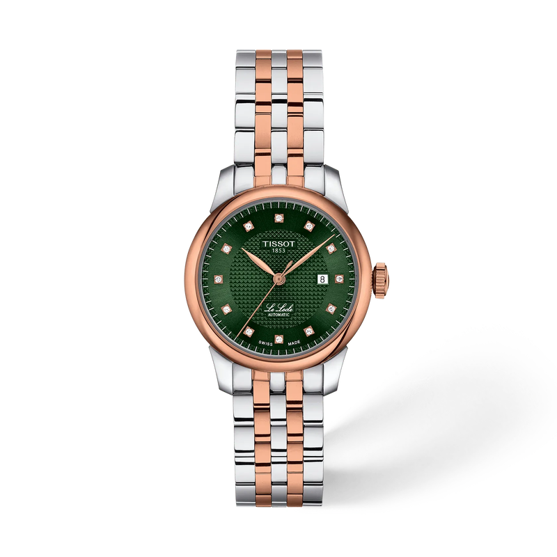 Front view of the watch Tissot Le Locle 29mm with shadow