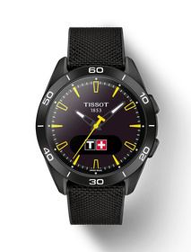 Front view of the watch Tissot T-Touch Connect Sport Jungfraubahn 43.75mm with shadow