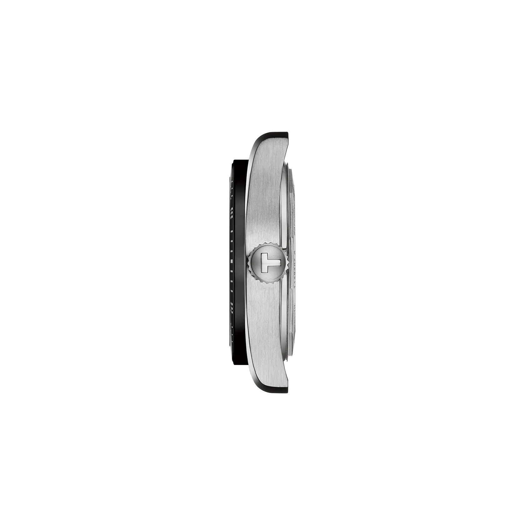 Profile view of the watch case Tissot PR516 38mm