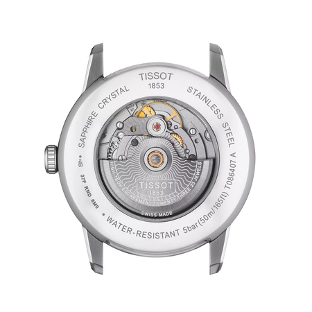 Back view of the watch case Tissot Luxury Powermatic 80