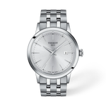 Front view of the watch Tissot Classic Dream 42mm with shadow