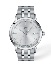 Front view of the watch Tissot Classic Dream 42mm with shadow