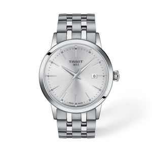Vorderansicht der Uhr Tissot Classic Dream 42mm mit Schatten